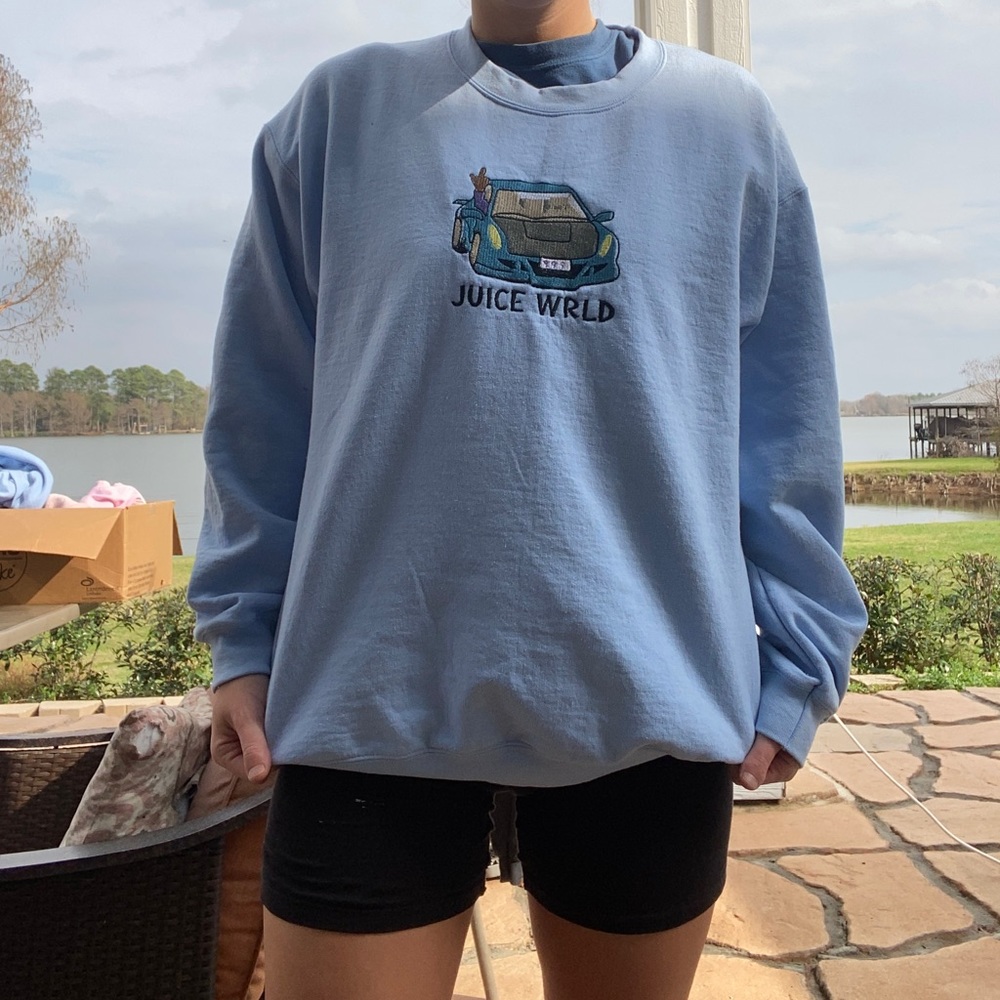 Blue Juice Wrld Sweatshirt/Crewneck. Size Large.